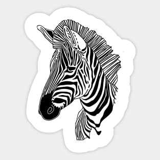 Zebra lines art #zebra #tshirt Sticker